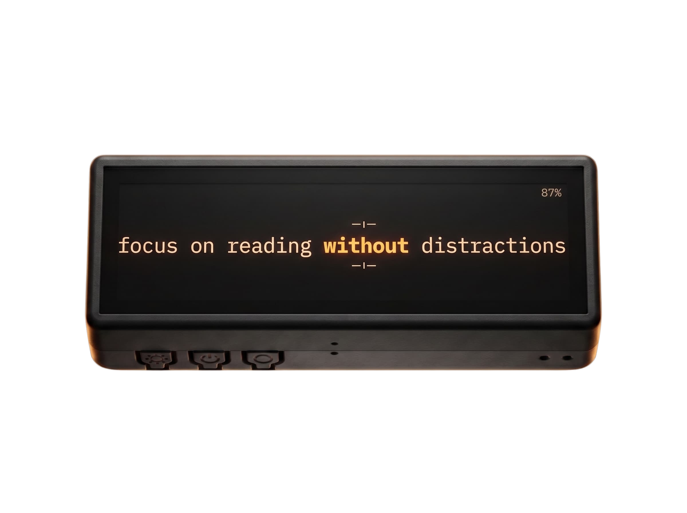 Bookie device showing reading mode